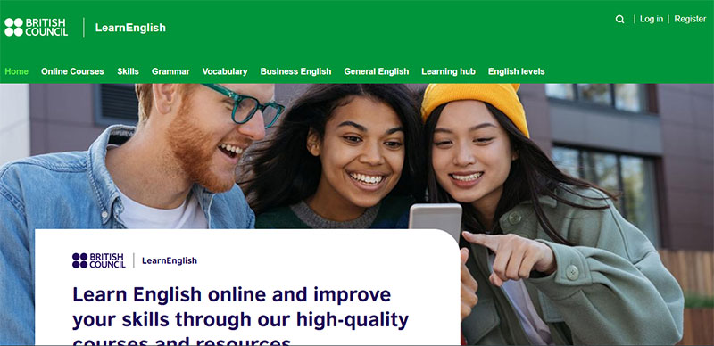 Học tiếng anh A1 online trên Learnenglish britishcouncil