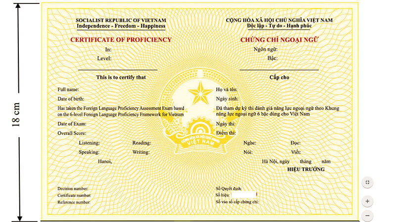chứng chỉ tiếng anh Bộ GD&ĐT