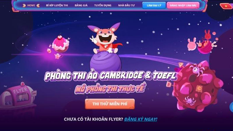 phần mềm luyện thi tiếng anh B1 Flyer