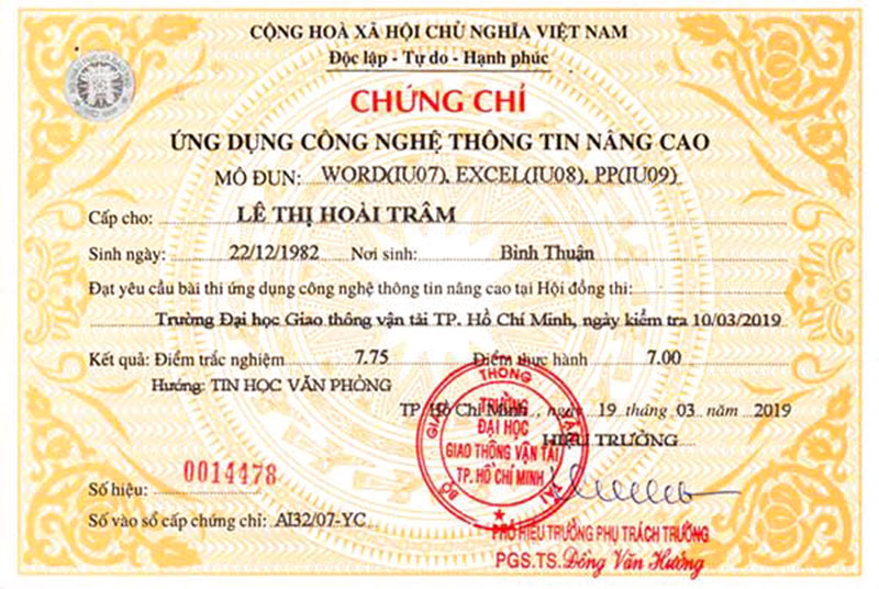 Học chứng chỉ ứng dụng công nghệ thông tin nâng cao ở đâu?