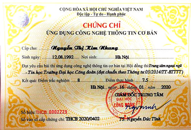 Chứng chỉ ứng dụng công nghệ thông tin cơ bản là gì?