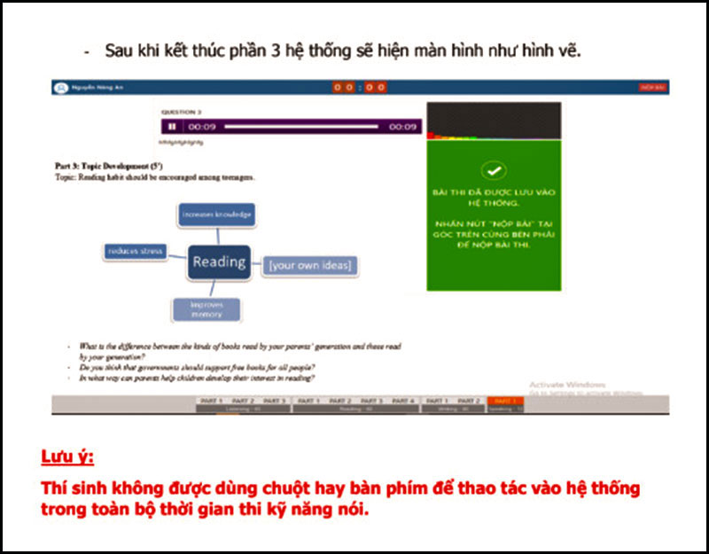 các bước làm bài thi vstep trên máy tính 13