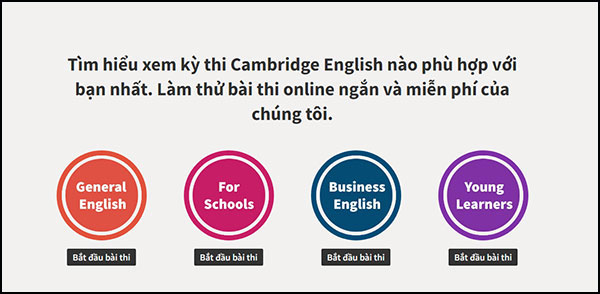 Test trình độ cambridge B1