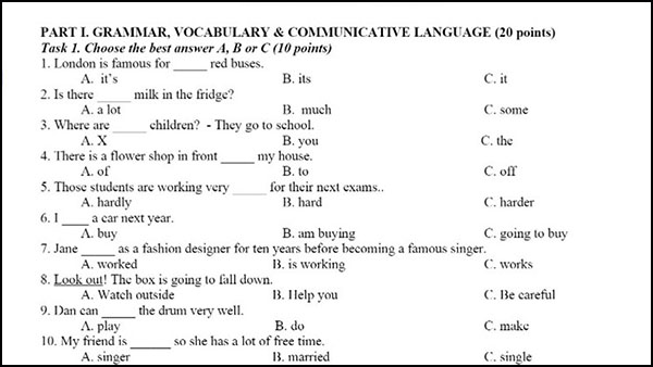 Bài thi khung tham chiếu châu Âu CEFR có mấy phần?