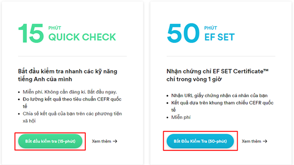 Thi thử CEFR C1 trên EFSET 2