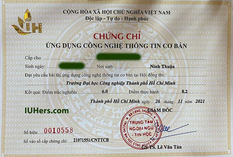 Lịch thi chứng chỉ tin học IUH Trường Đại học Công Nghiệp TP HCM