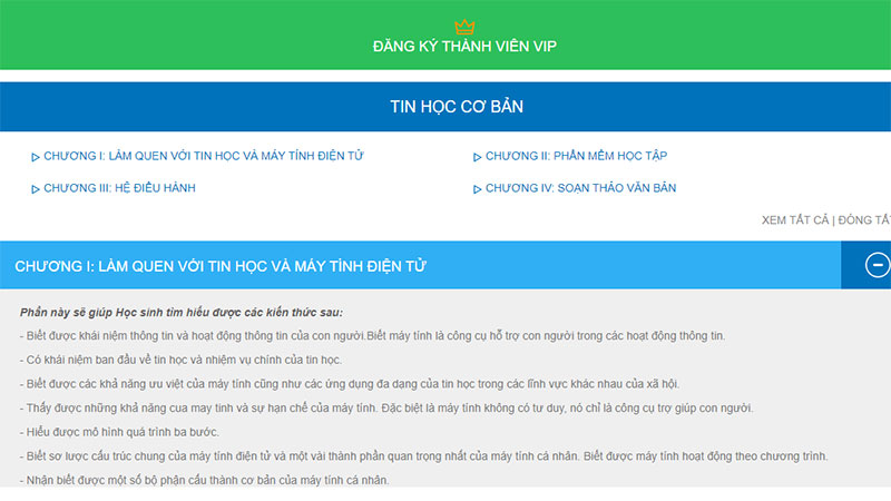 Học tin học online tại tinhoc123