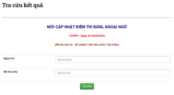 Cách tra cứu kết quả thi VSTEP tại các trường Đại học