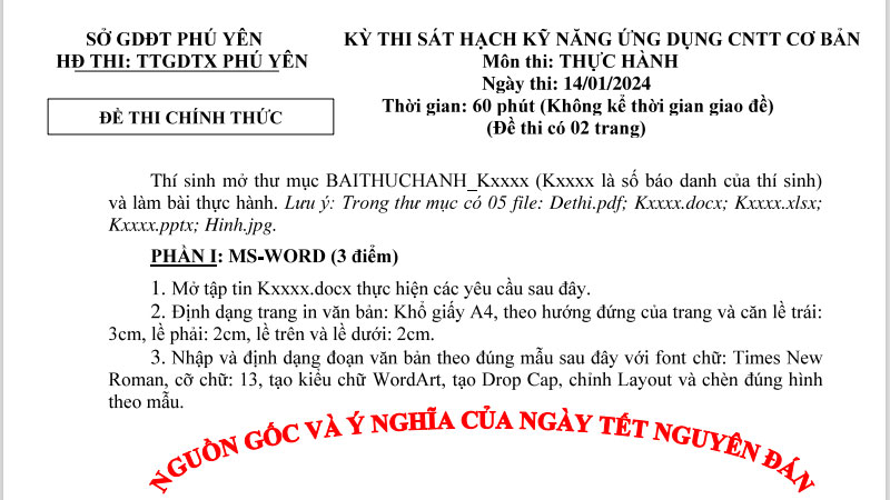 Download đề thi tin học cơ bản và nâng cao có đáp án