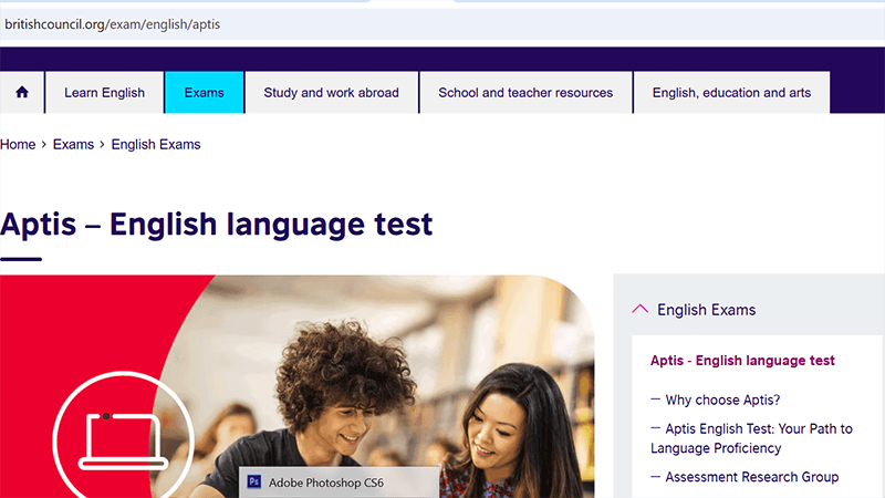 Thi thử APTIS trên trang British Council 1