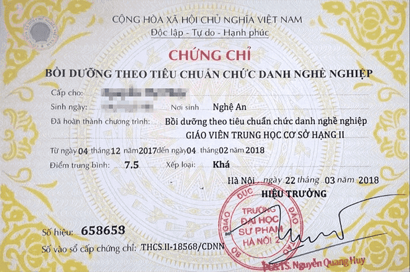 Khóa học chức danh nghề nghiệp Giảng viên Cao đẳng, Đại học