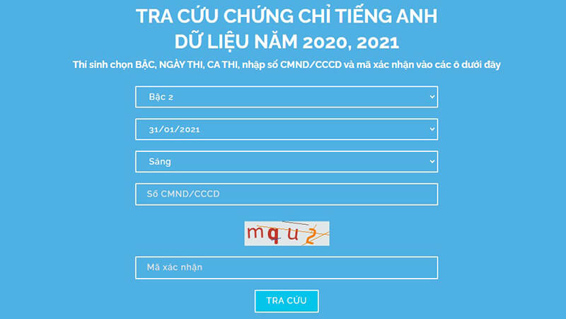 Tra cứu chứng chỉ tiếng Anh đại học sư phạm TPHCM