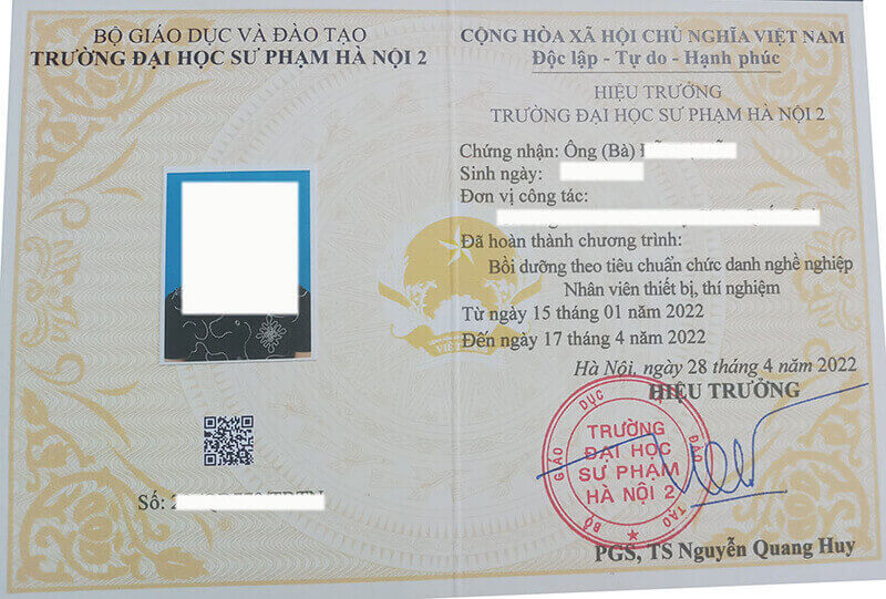 Khóa học chức danh nghề nghiệp thiết bị thí nghiệm