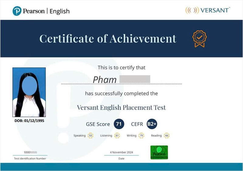 Thi chứng chỉ Versant English Placement Test (VEPT) ở đâu?