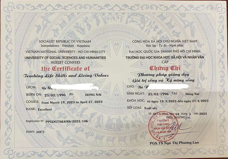 Khóa bồi dưỡng nghiệp vụ giáo dục giá trị sống và kỹ năng sống