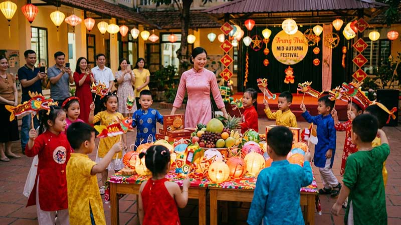 Miêu tả tranh thiếu nhí bằng tiếng anh B1